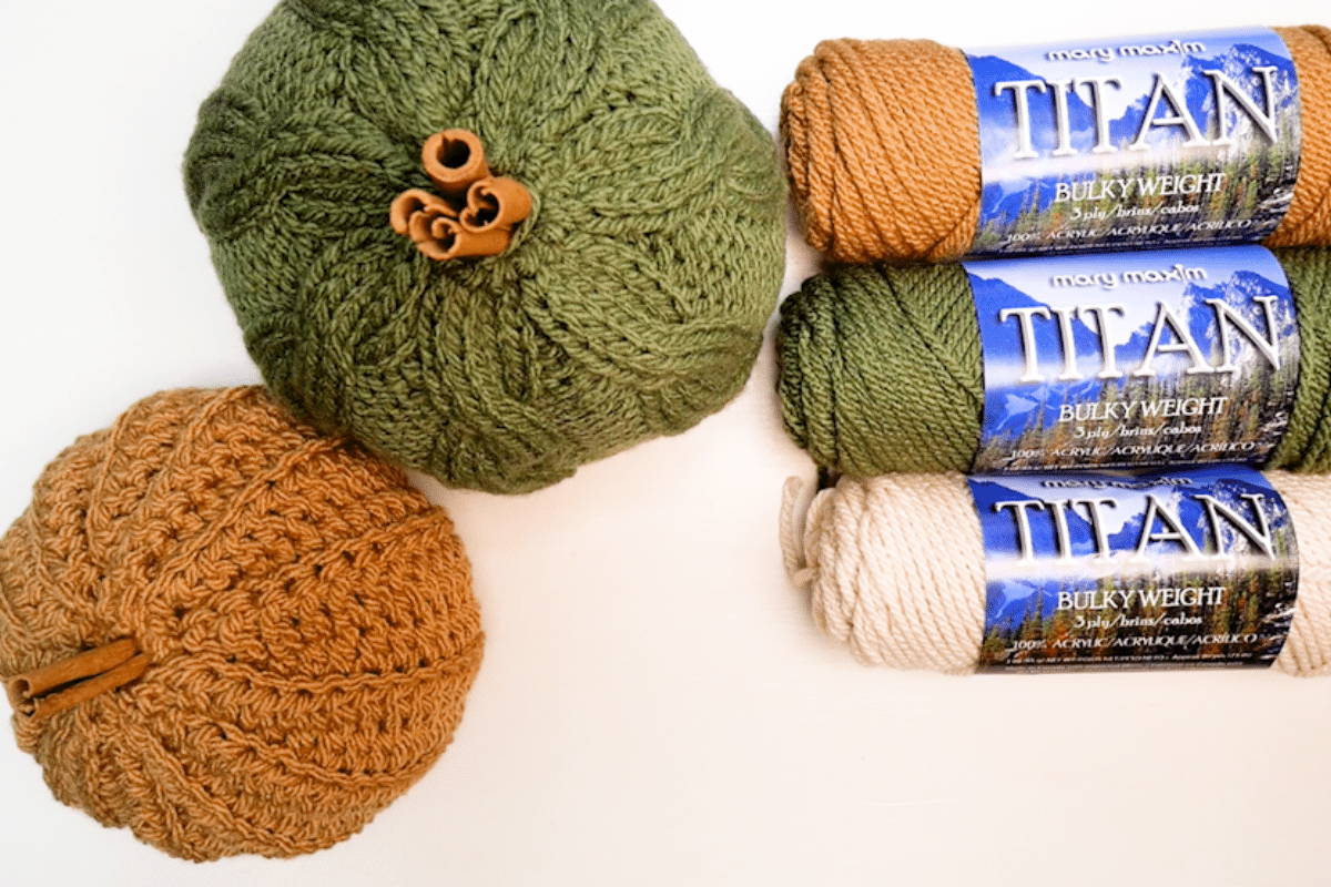 Easy Cable Knit Pumpkin – Mary Maxim